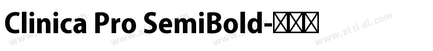Clinica Pro SemiBold字体转换